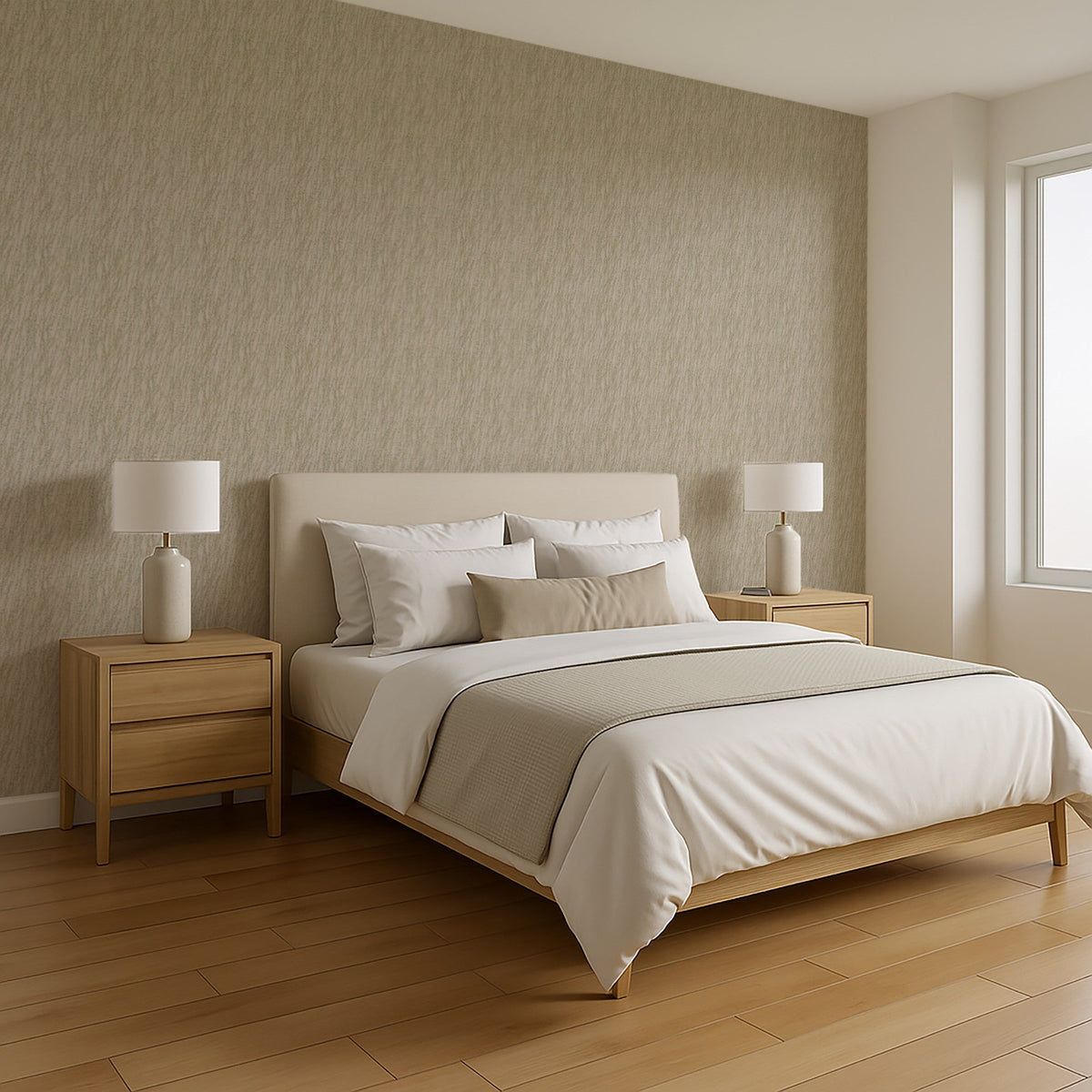 Willow Streamside Wallpaper - Sage room view