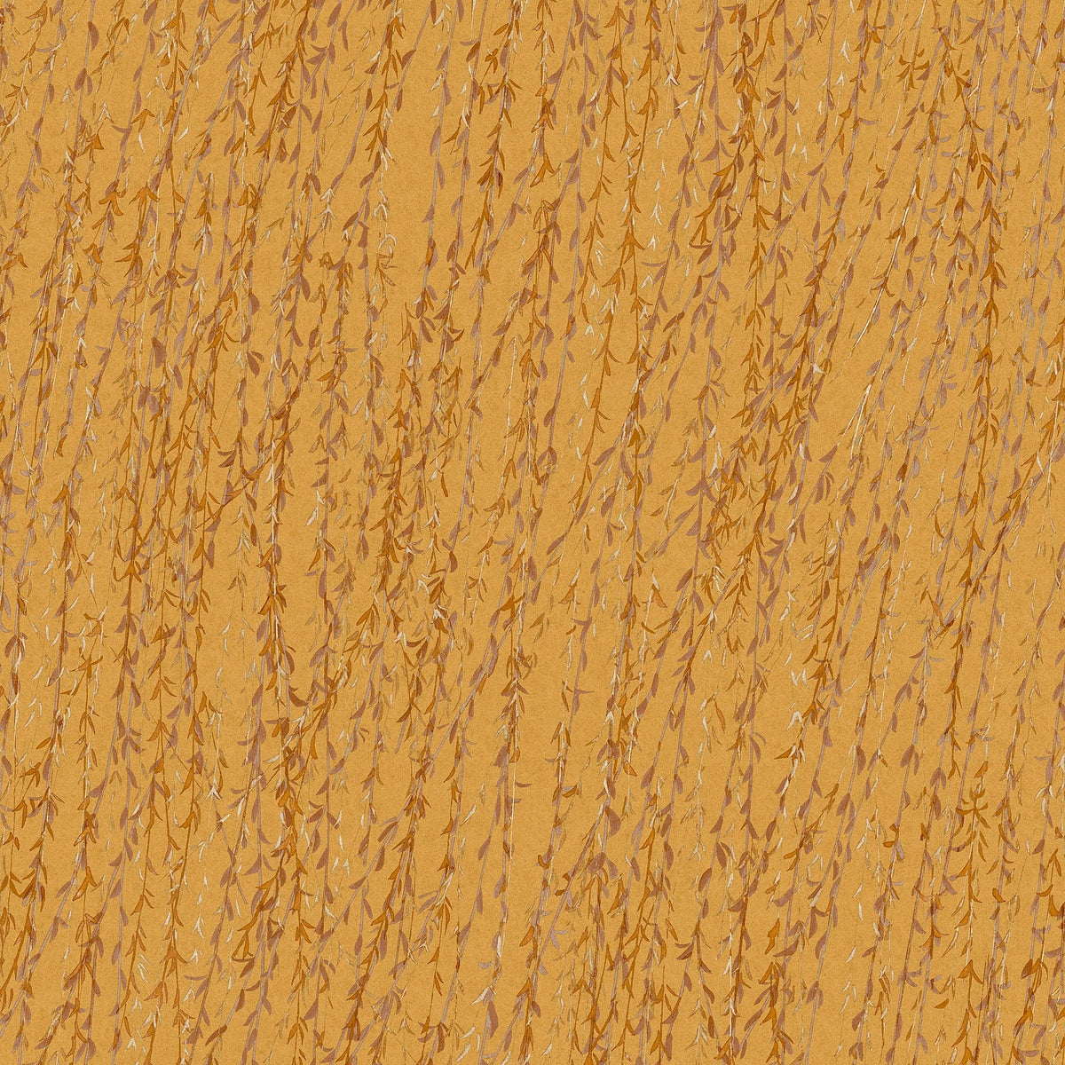 Willow Streamside Wallpaper - Orange pattern