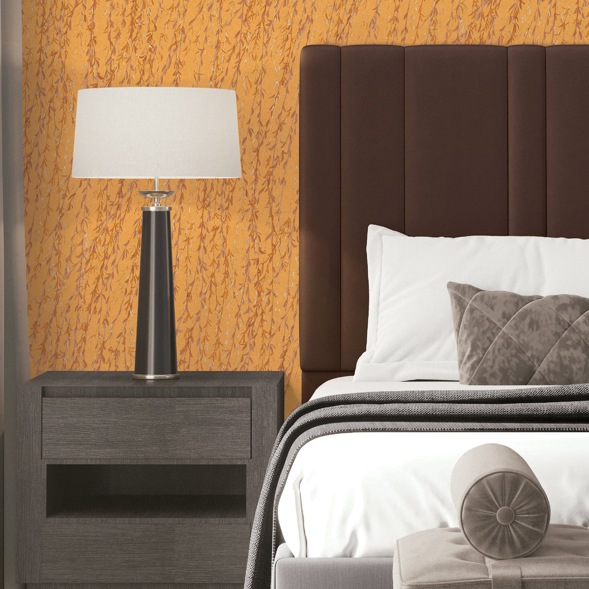 Willow Streamside Wallpaper - Orange room view