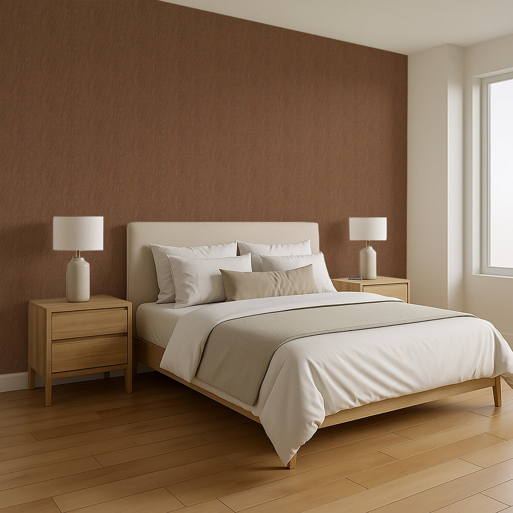 Willow Streamside Wallpaper - Brown room view