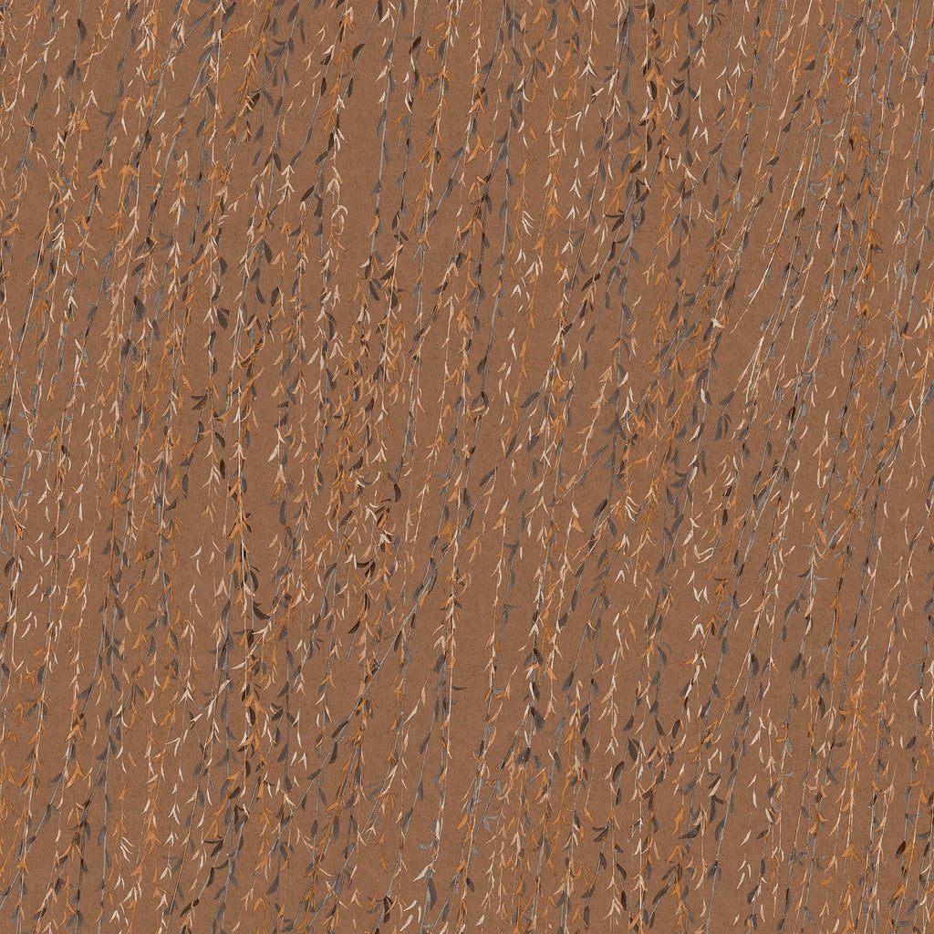 Willow Streamside Wallpaper - Brown pattern