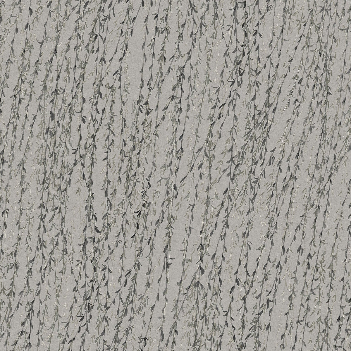 Willow Streamside Wallpaper - Gray pattern