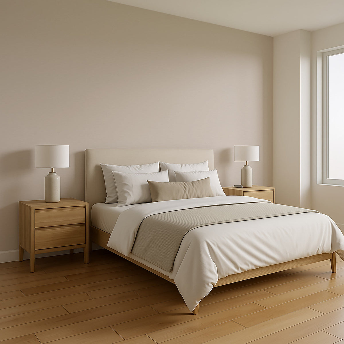 Cane Lattice Wallpaper - White room view