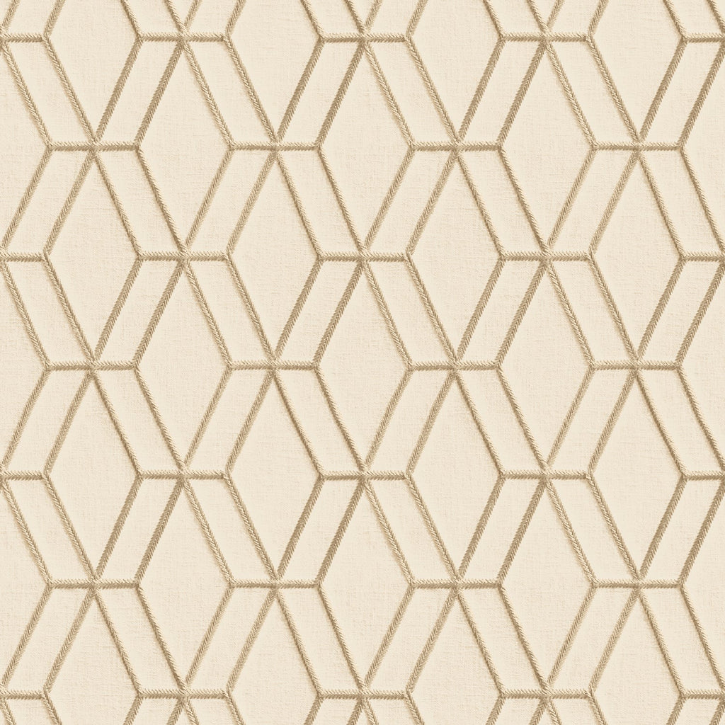 Embroidery Stich Diamond Wallpaper - Beige pattern