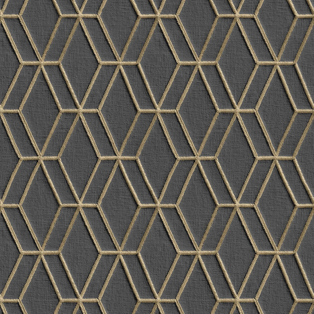 Embroidery Stich Diamond Wallpaper - Black pattern