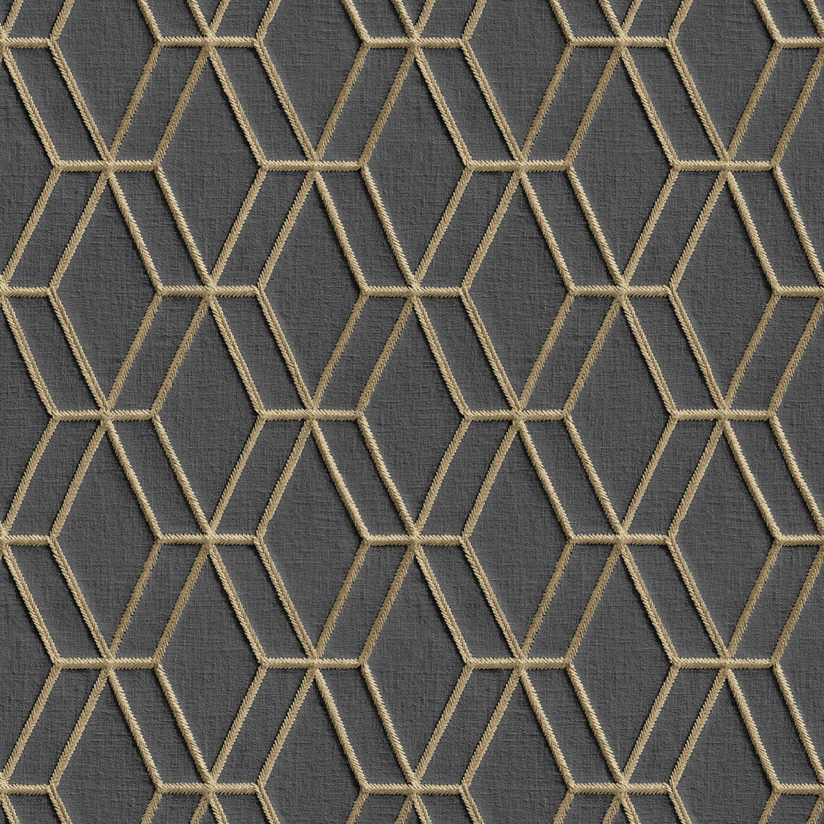 Embroidery Stich Diamond Wallpaper - Black pattern