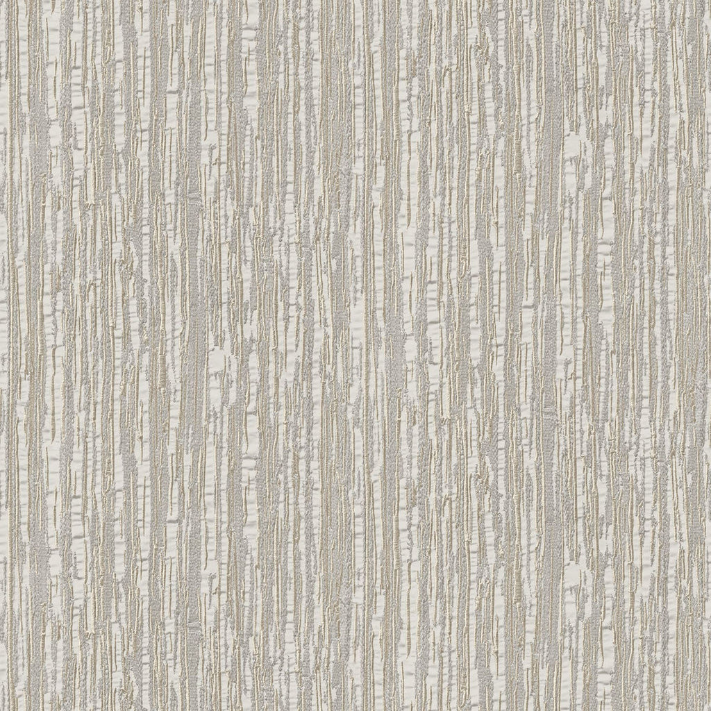 Embroidered Crushed Silk Wallpaper - Beige pattern