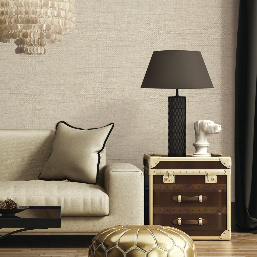Fine Silk Wallpaper - Cream room view