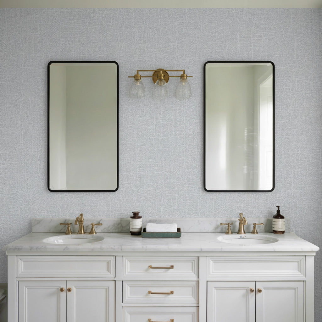 Casbah Crackle Texture Wallpaper - Silver room view