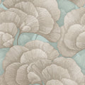 Embroidered Ginkgo Wallpaper - Sage pattern