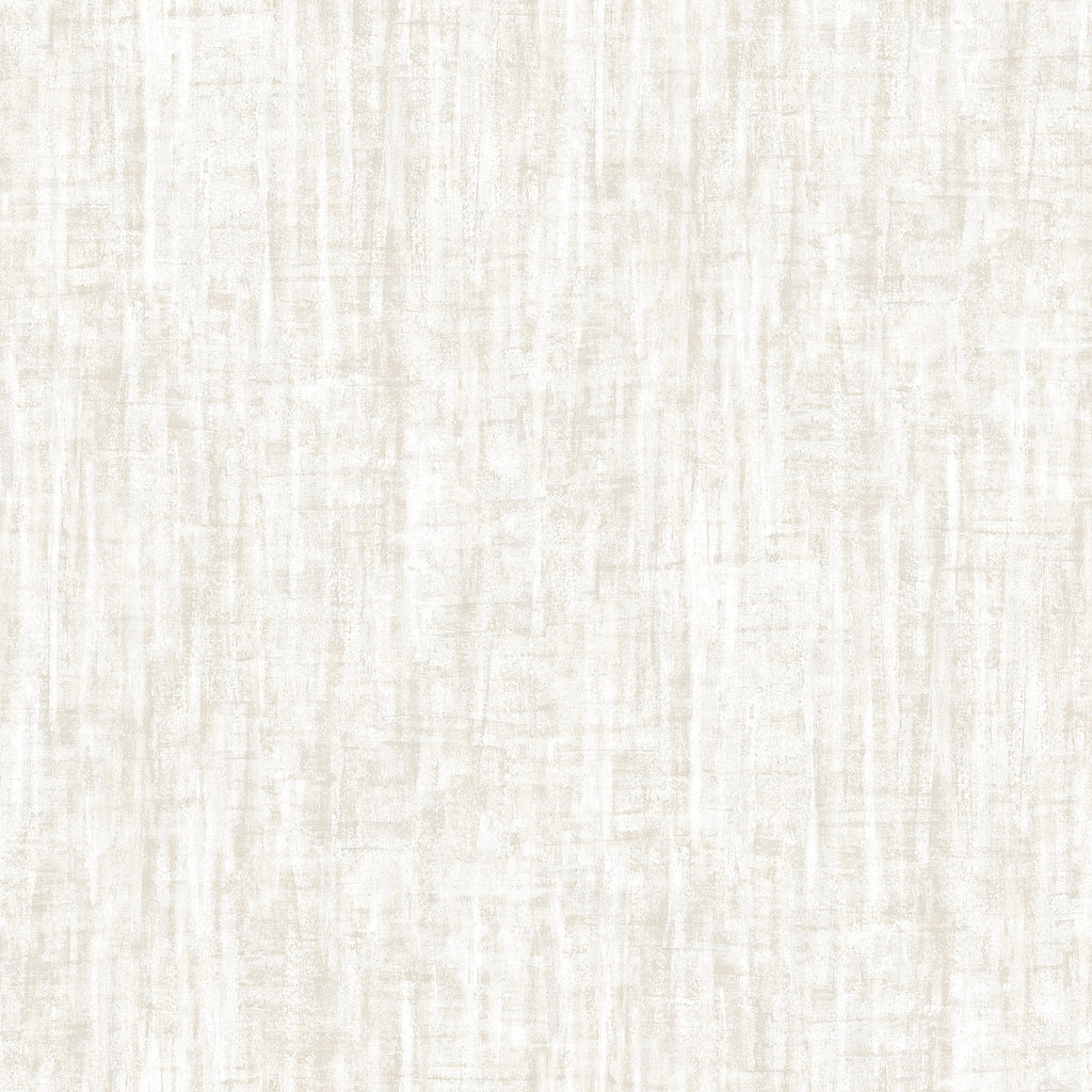 Washed Linen Weave Wallpaper - White pattern