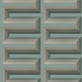 Embroidered Grecian Key Wallpaper - Green pattern