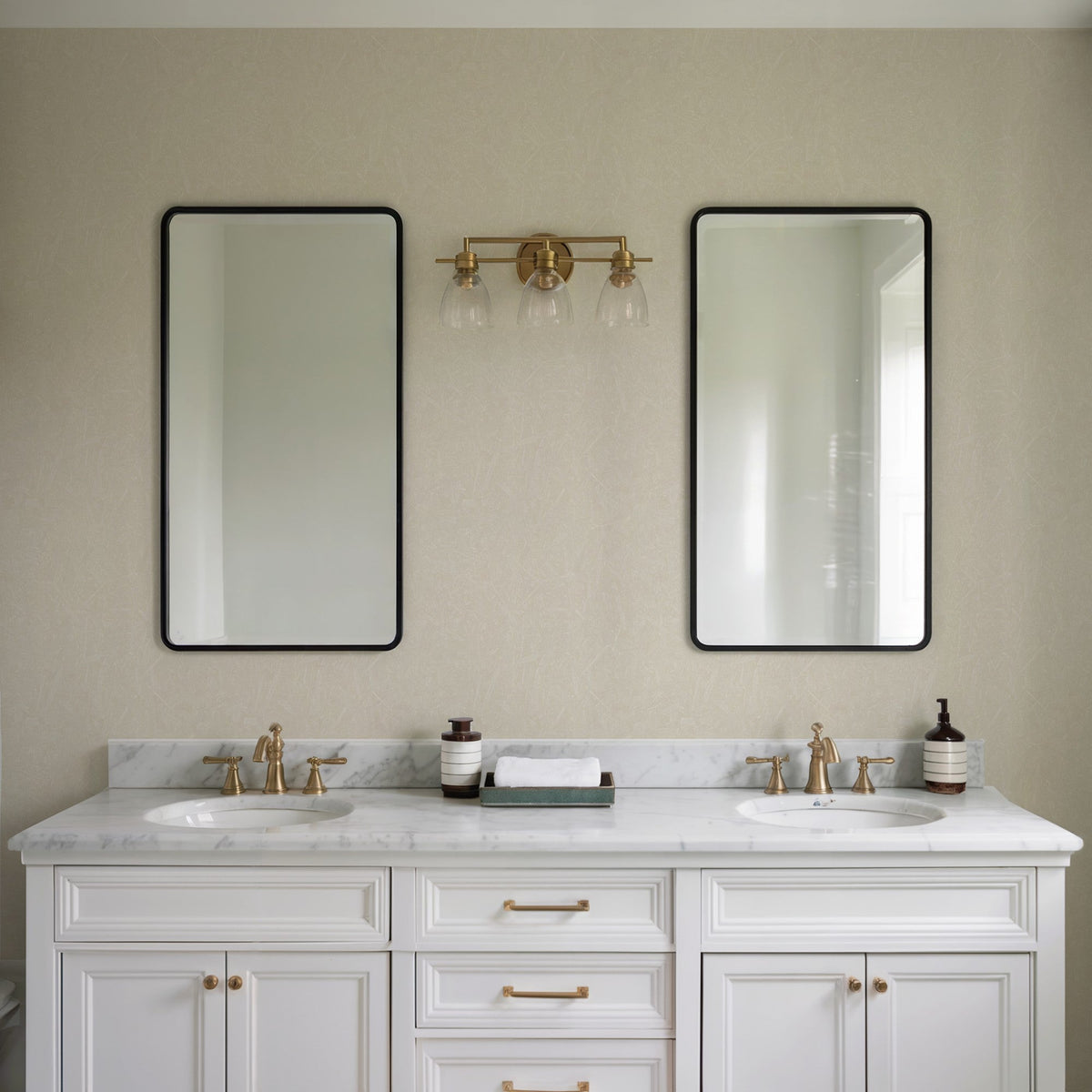 Pressed Woodwork Wallpaper - Cream room view