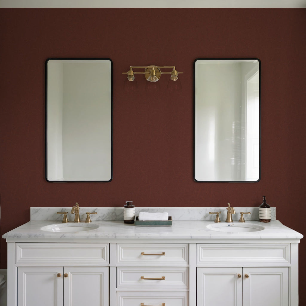Pressed Woodwork Wallpaper - Red room view