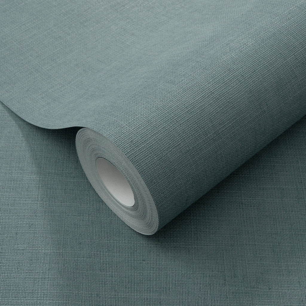 Linea Textile Wallpaper - Blue room view