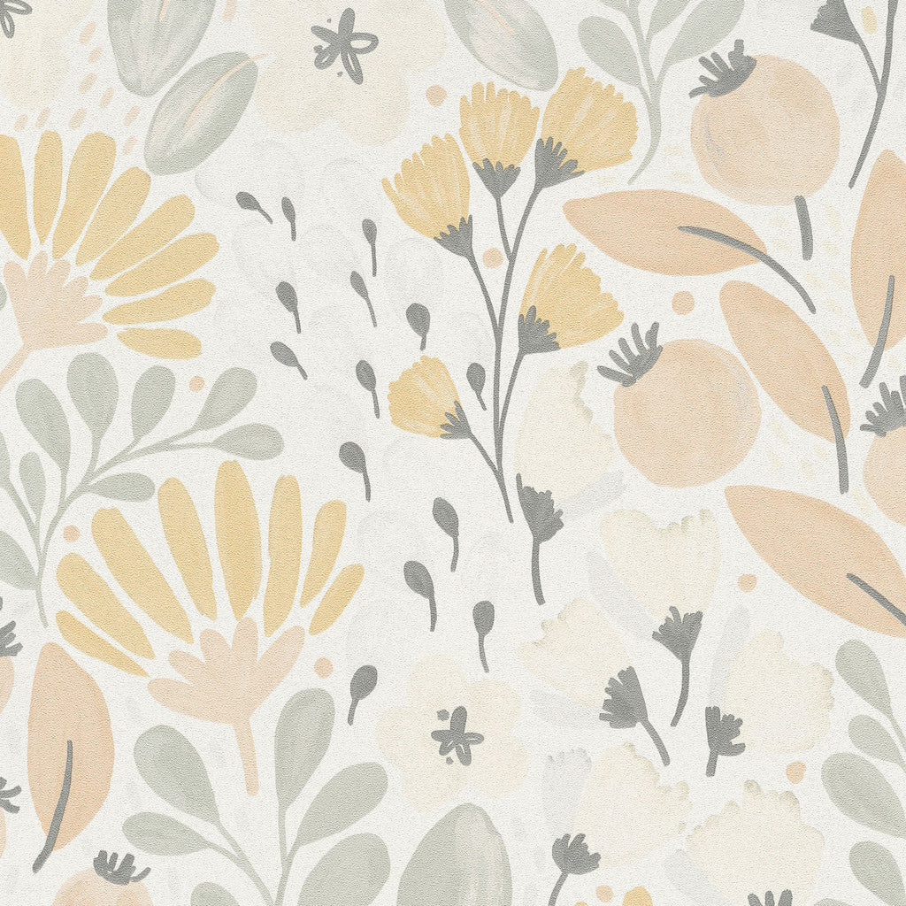 Poetic Garden Wallpaper - Pink pattern