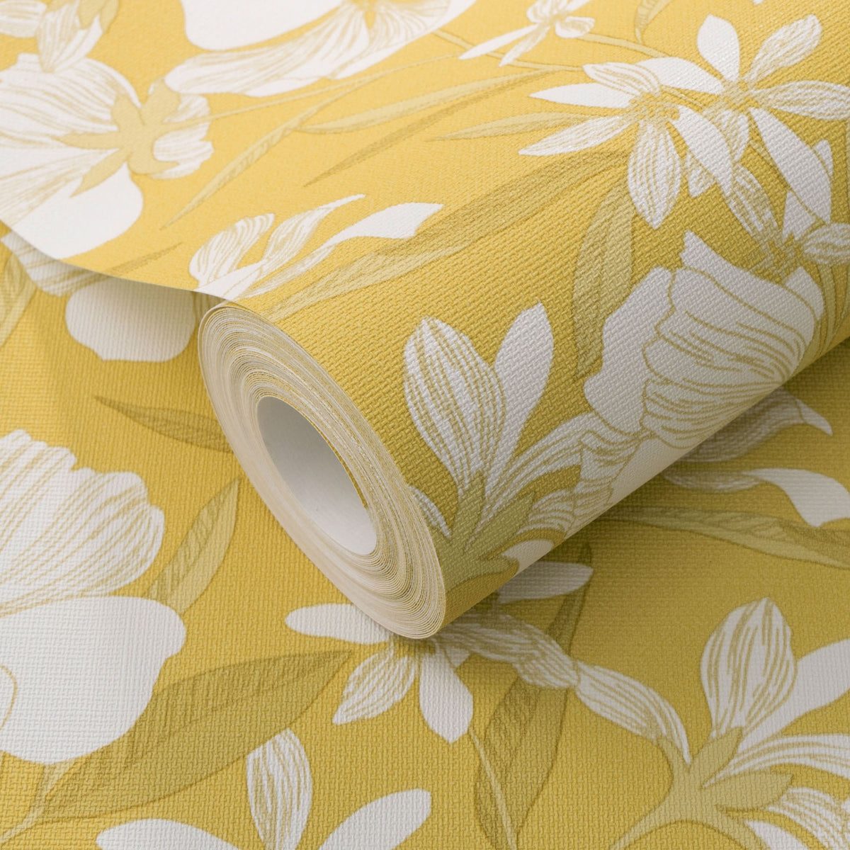 Floral Breeze Wallpaper - Yellow room view