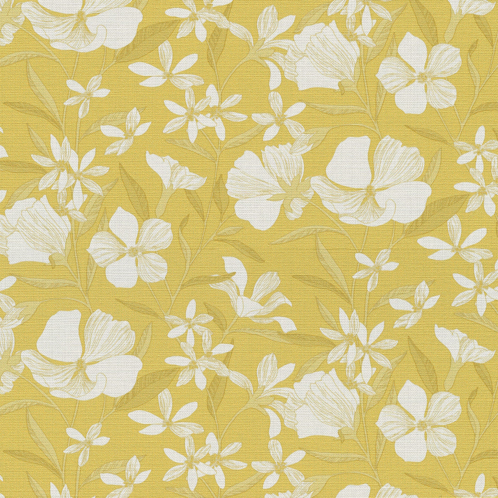 Floral Breeze Wallpaper - Yellow pattern