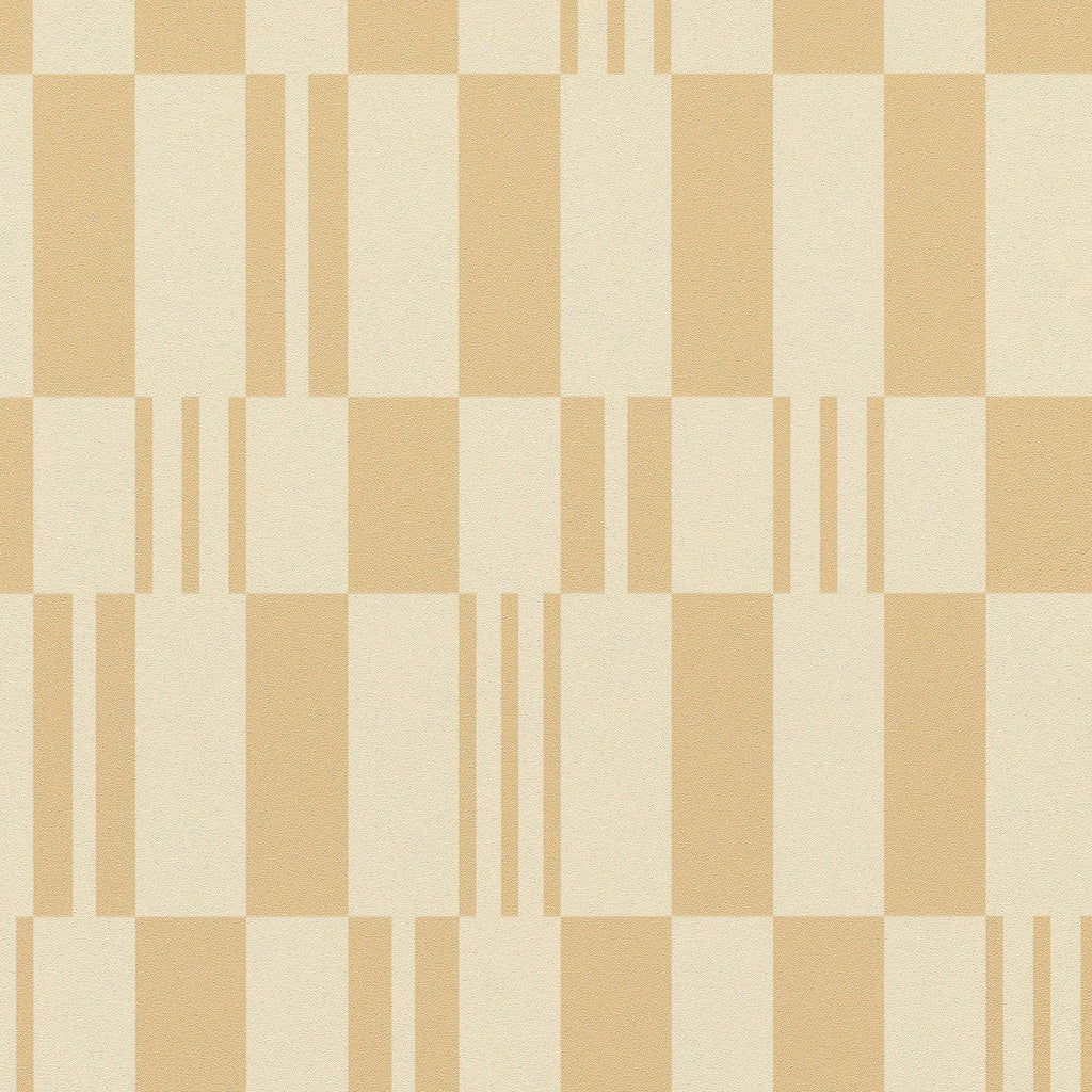 Sun Geo Stripe Wallpaper - Orange pattern
