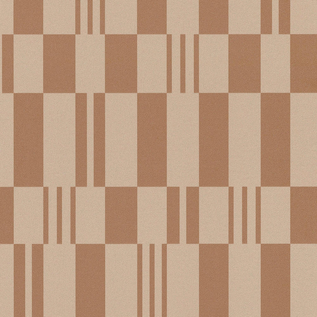 Sun Geo Stripe Wallpaper - Brown pattern