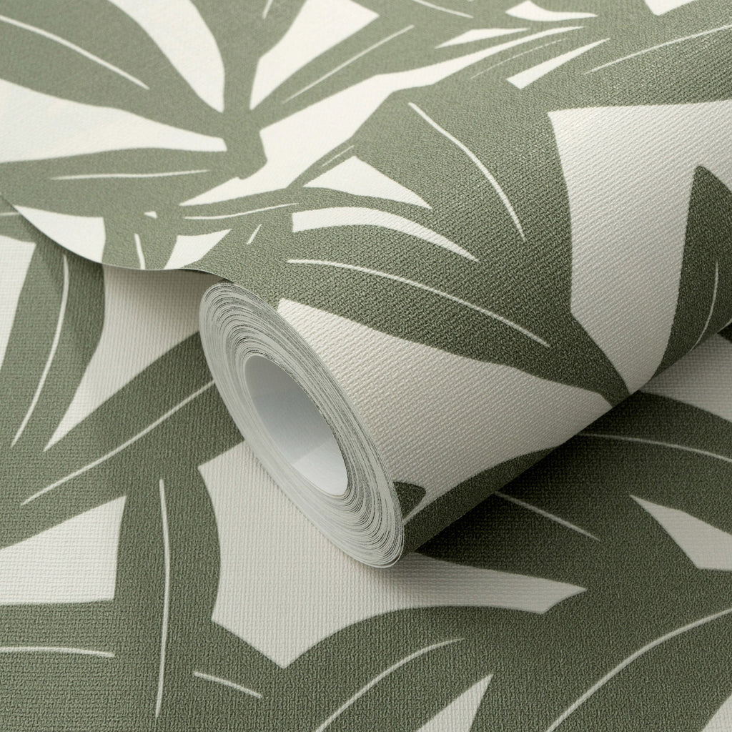 Shadowleaf Wallpaper - Green room view