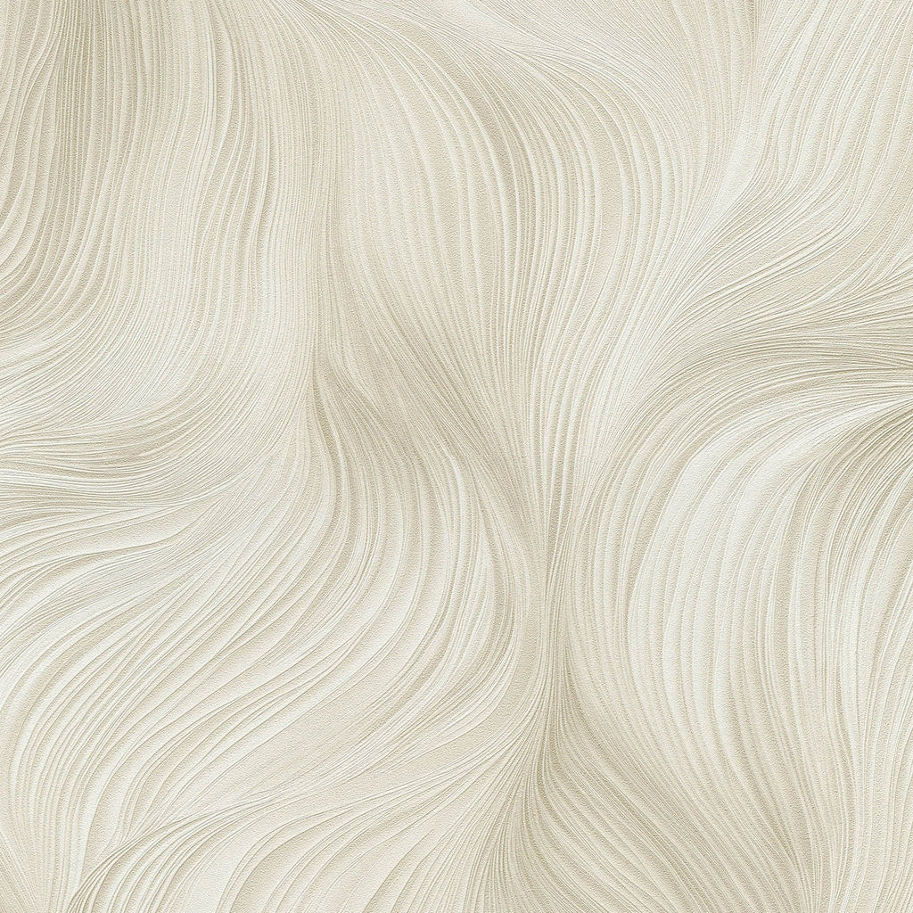Waves of Light Wallpaper - Beige pattern