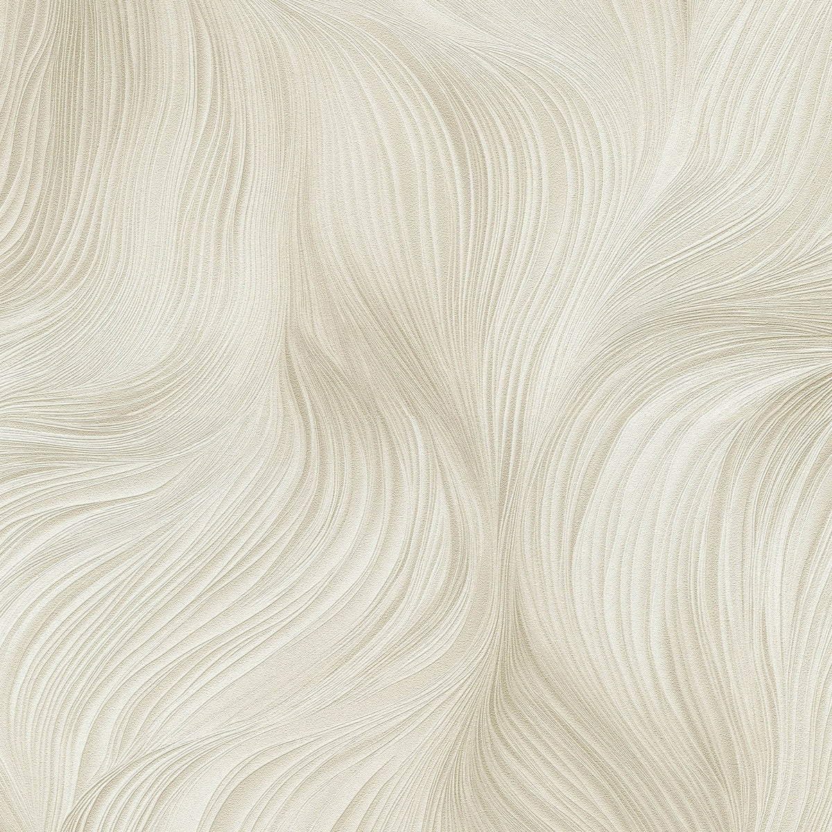 Waves of Light Wallpaper - Beige pattern