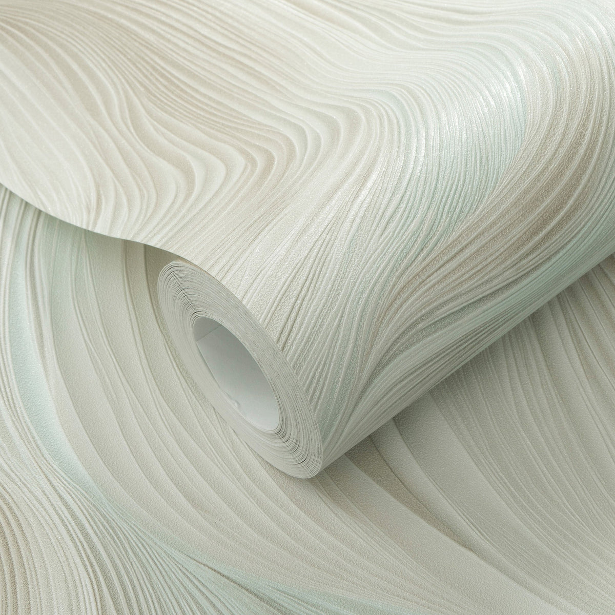Waves of Light Wallpaper - Teal room view