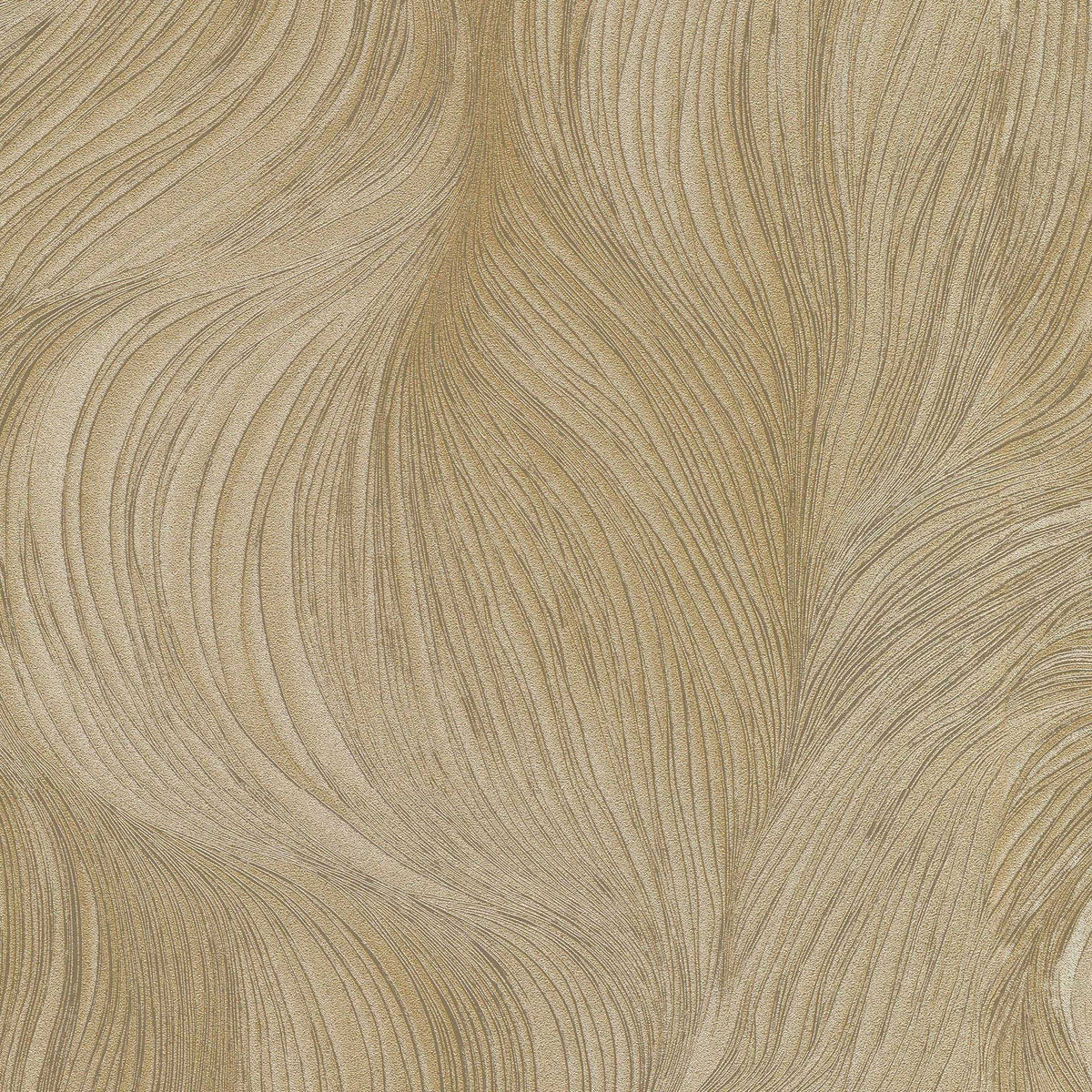 Waves of Light Wallpaper - Gold pattern