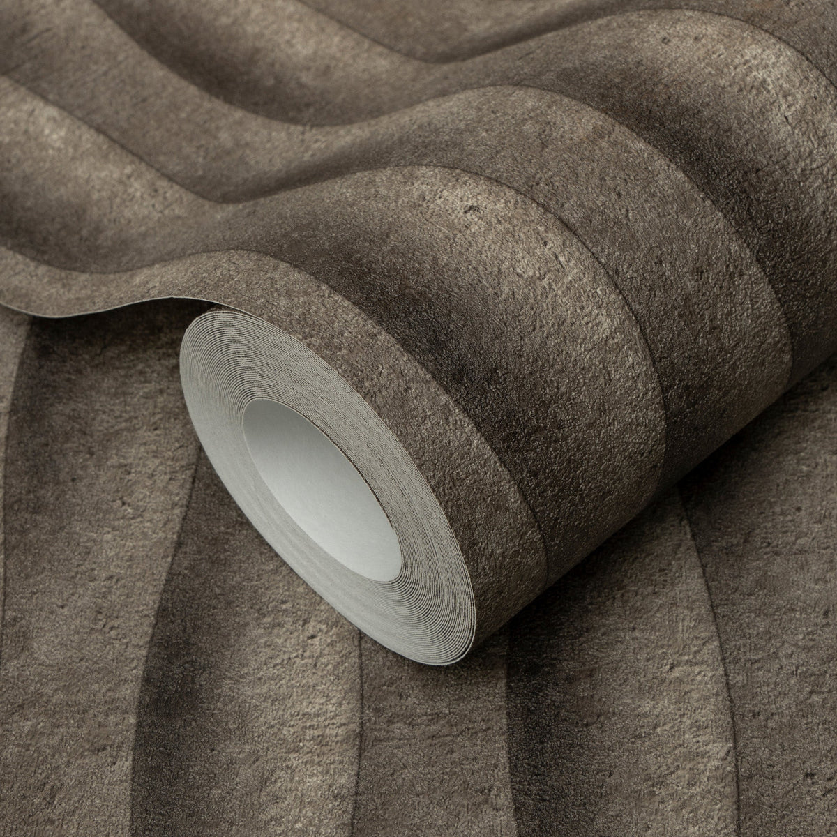 Concrete Illusion Wallpaper - Brown room view