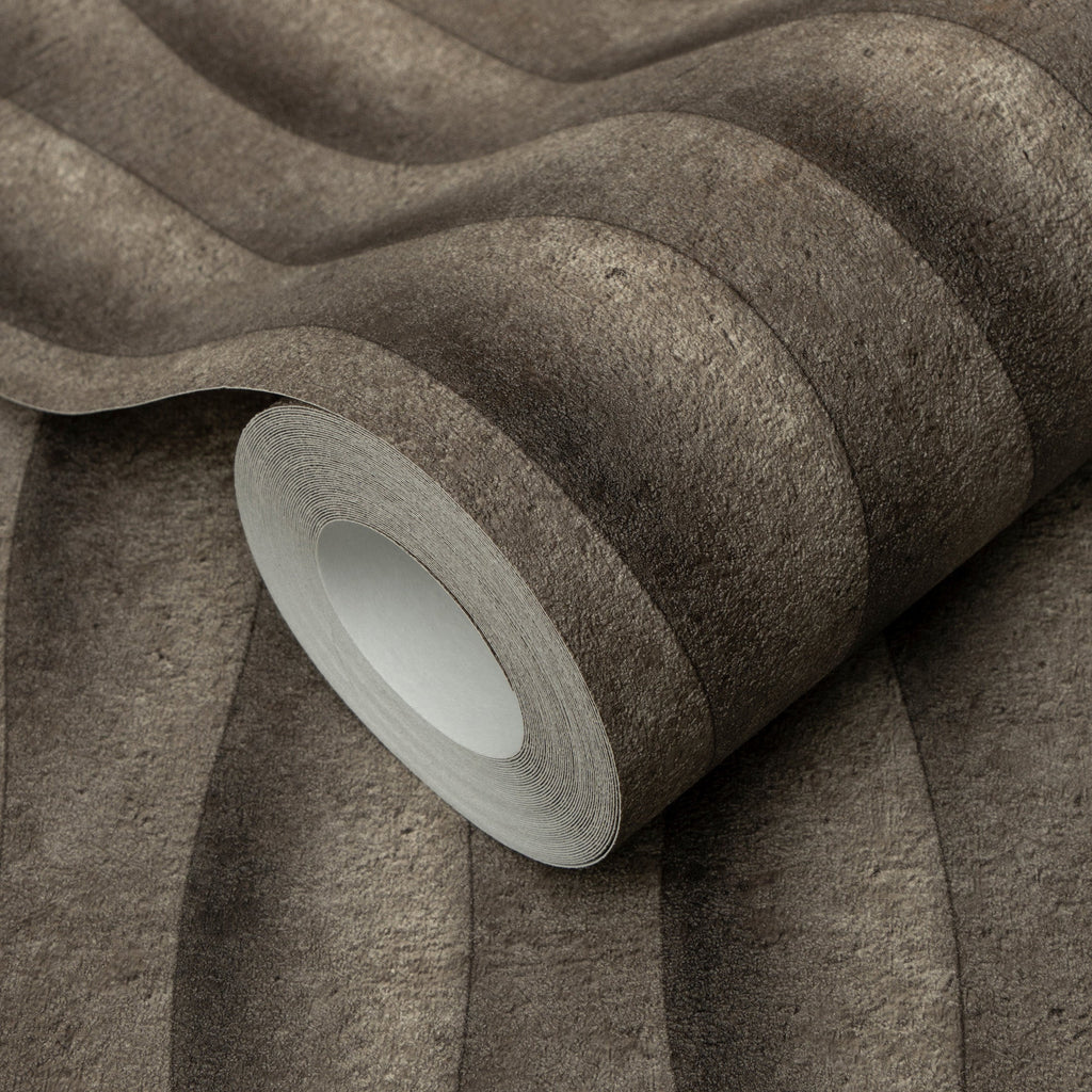 Concrete Illusion Wallpaper - Brown room view