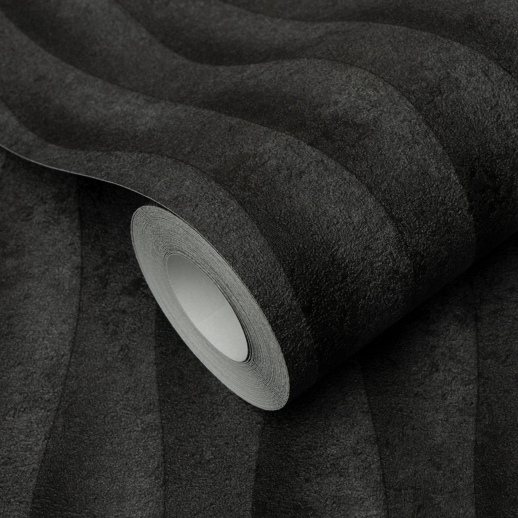 Concrete Illusion Wallpaper - Black room view