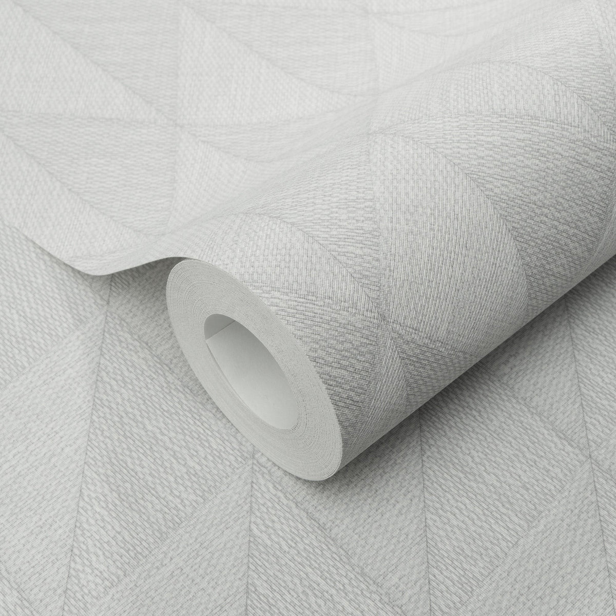 Woven Diamond Whisper Wallpaper - Gray room view