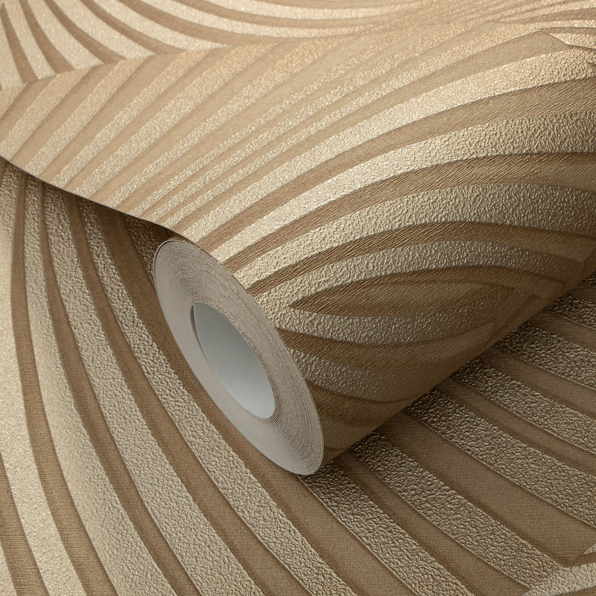 Twill Wallpaper - Gold room view