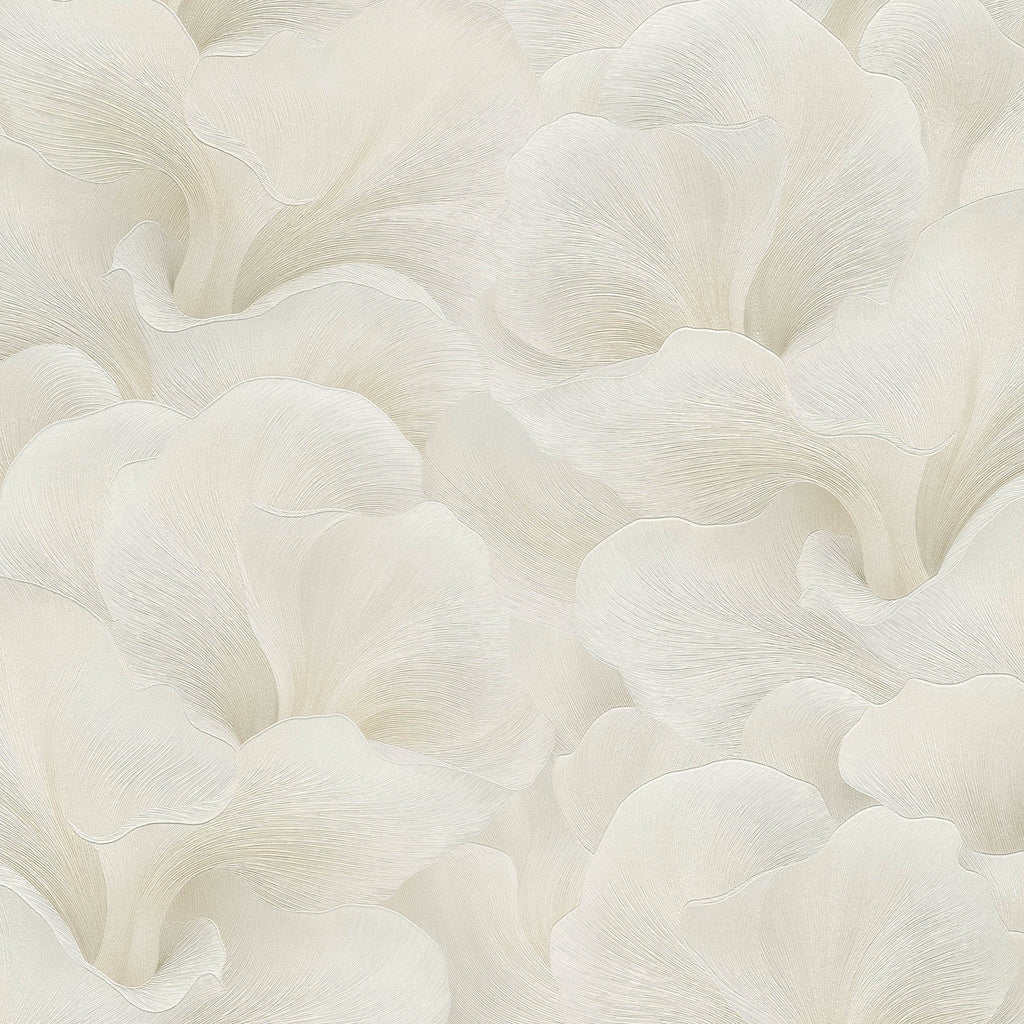 Floral Glow Wallpaper - Beige pattern