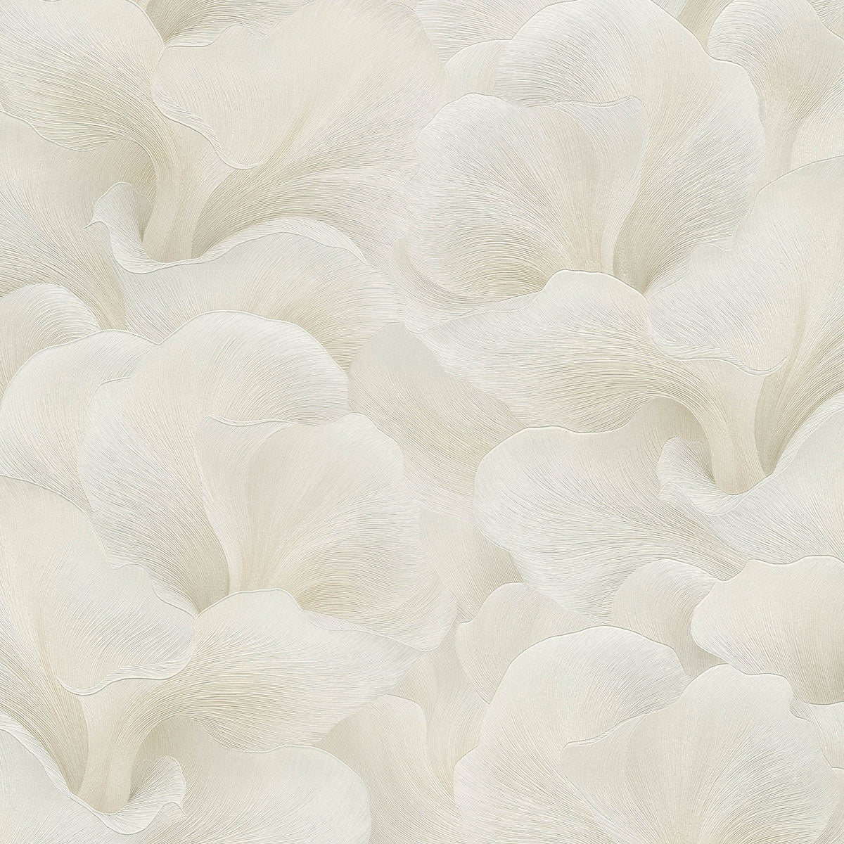 Floral Glow Wallpaper - Beige pattern