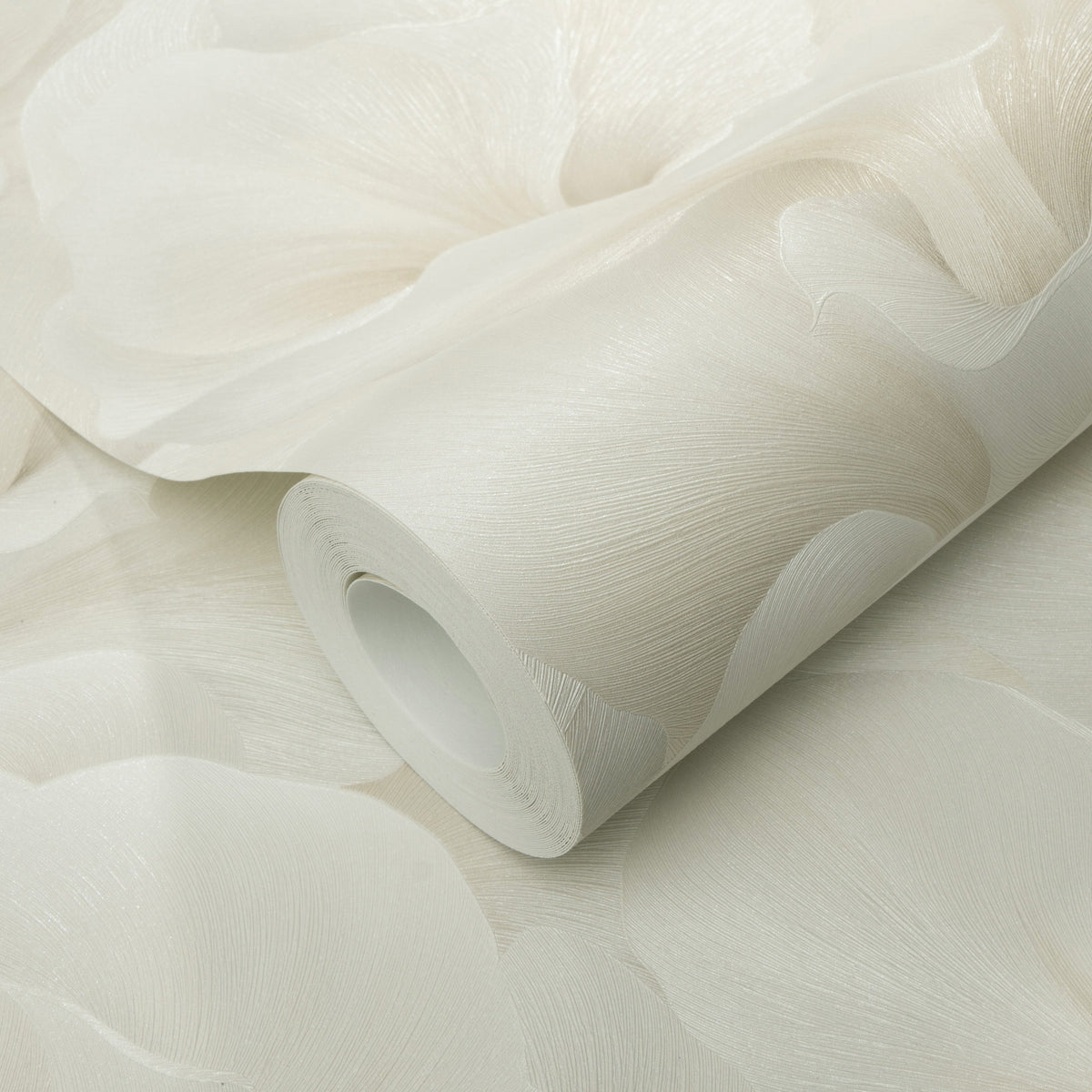 Floral Glow Wallpaper - Beige room view