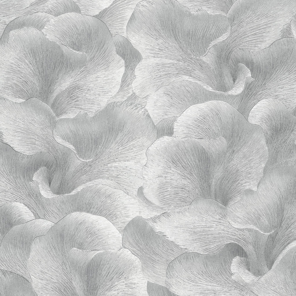 Floral Glow Wallpaper - Silver pattern