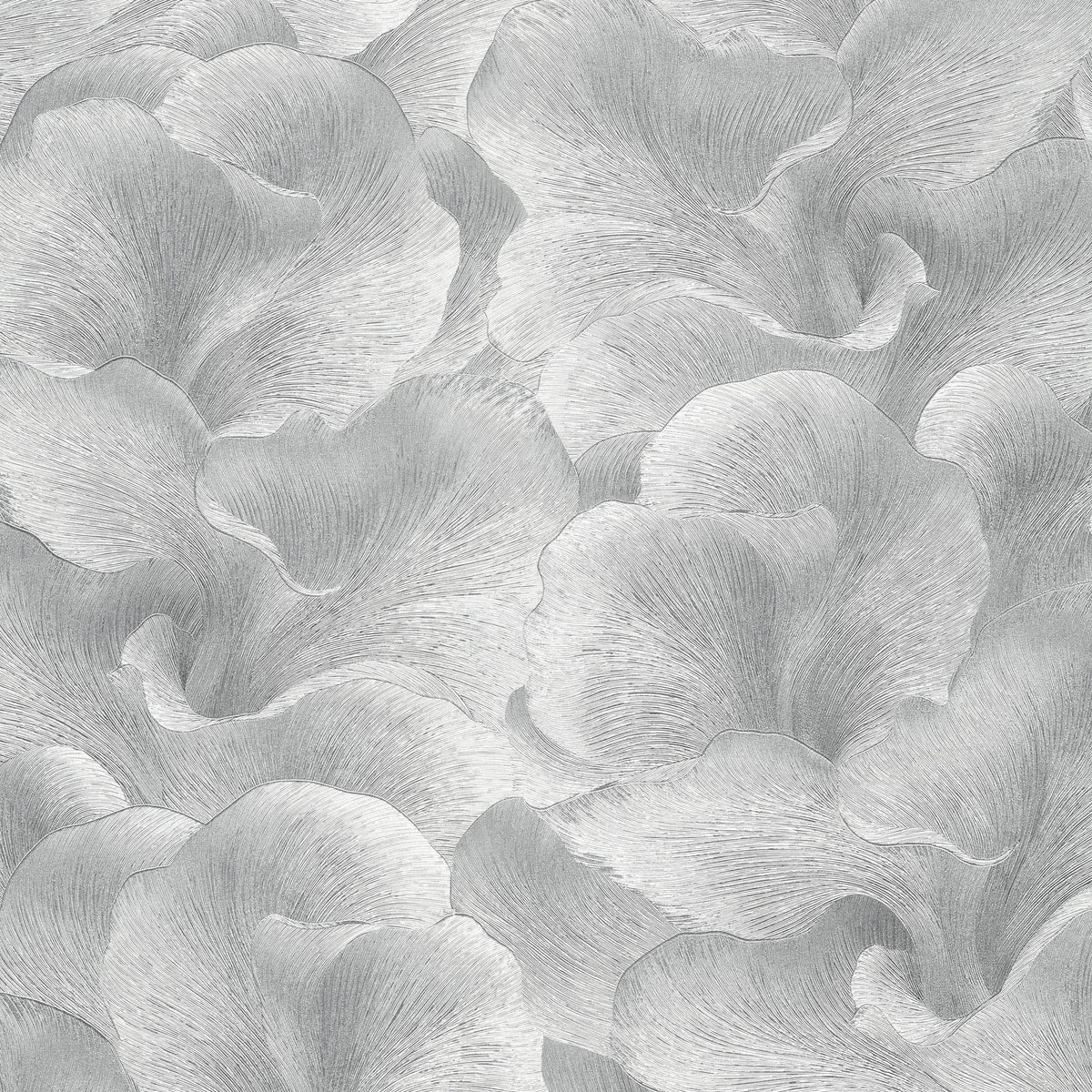 Floral Glow Wallpaper - Silver pattern
