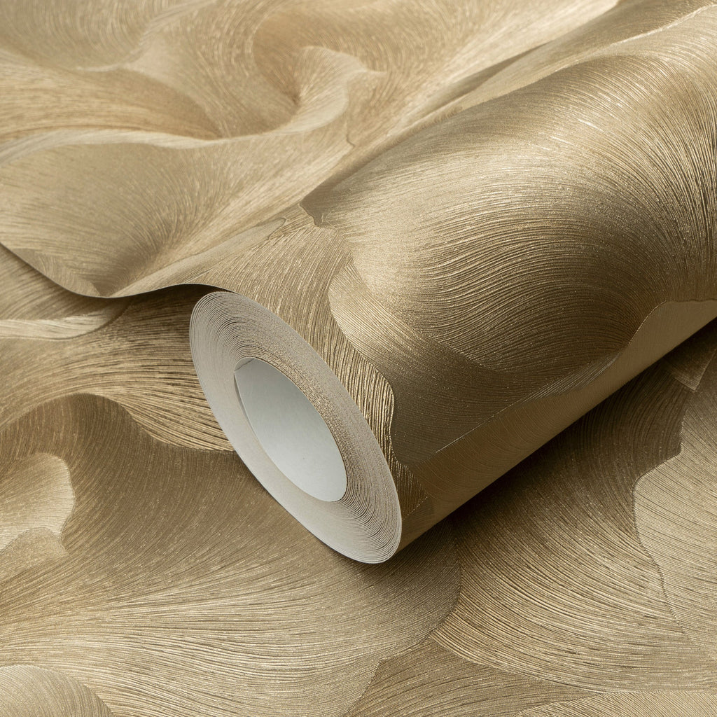 Floral Glow Wallpaper - Gold room view