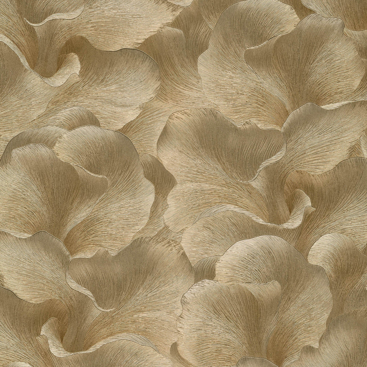 Floral Glow Wallpaper - Gold pattern