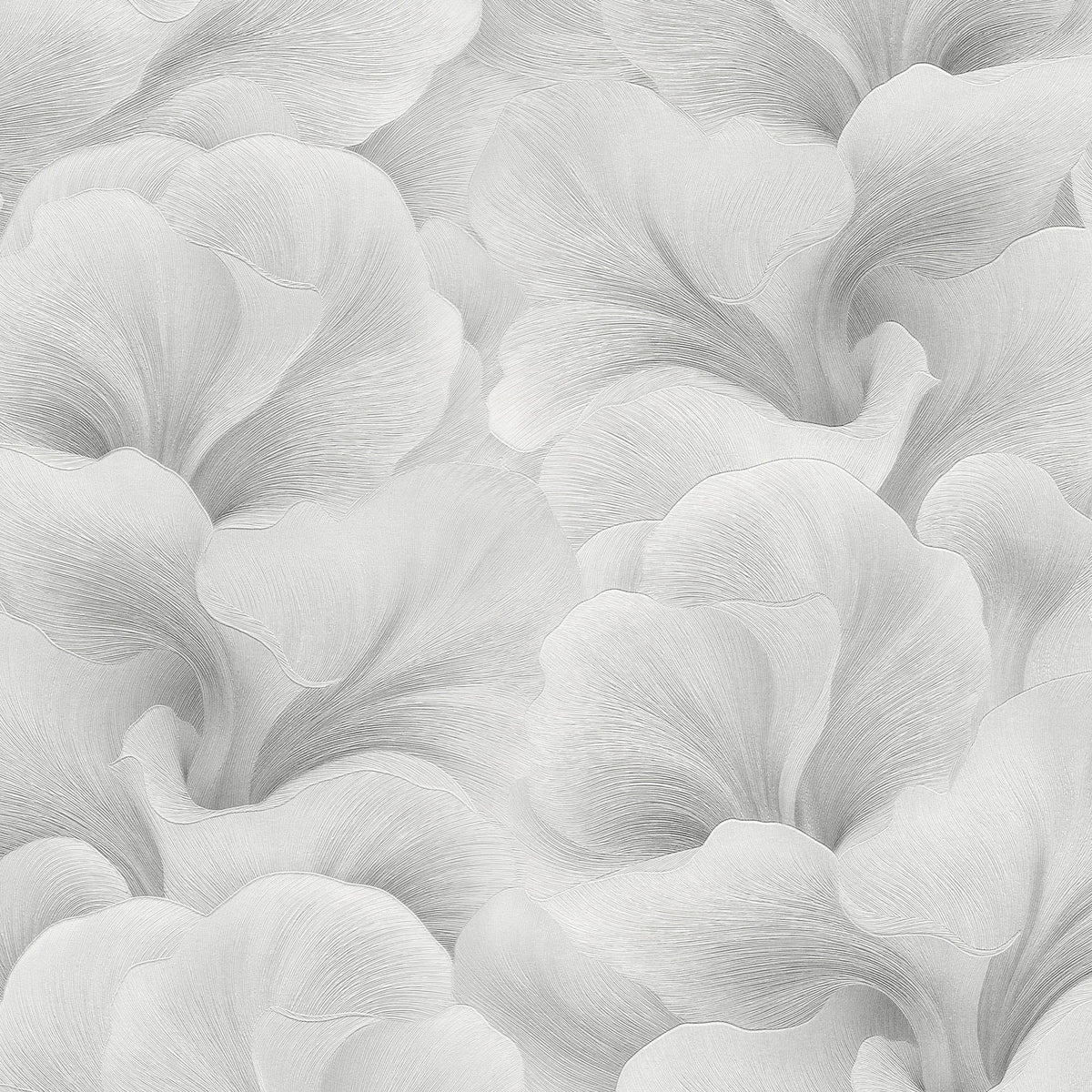 Floral Glow Wallpaper - Gray pattern