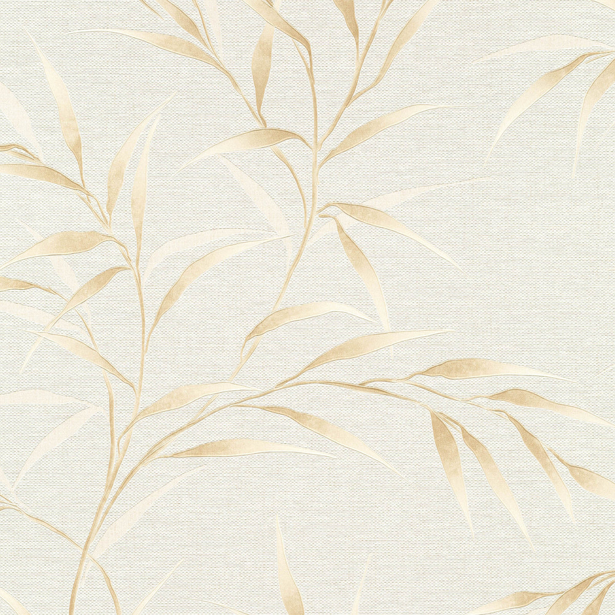 Yamato Leaves Wallpaper - Beige pattern