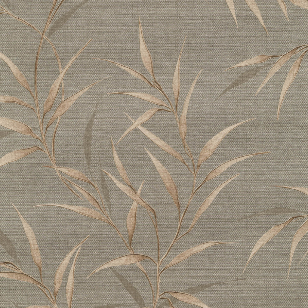 Yamato Leaves Wallpaper - Brown pattern