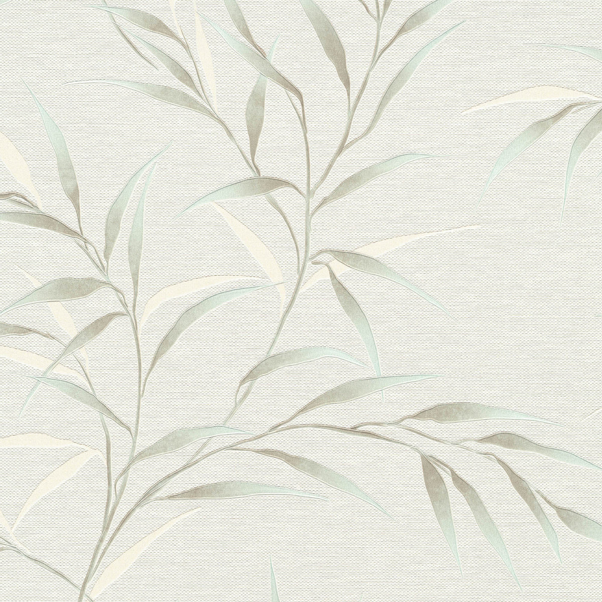 Yamato Leaves Wallpaper - Teal pattern