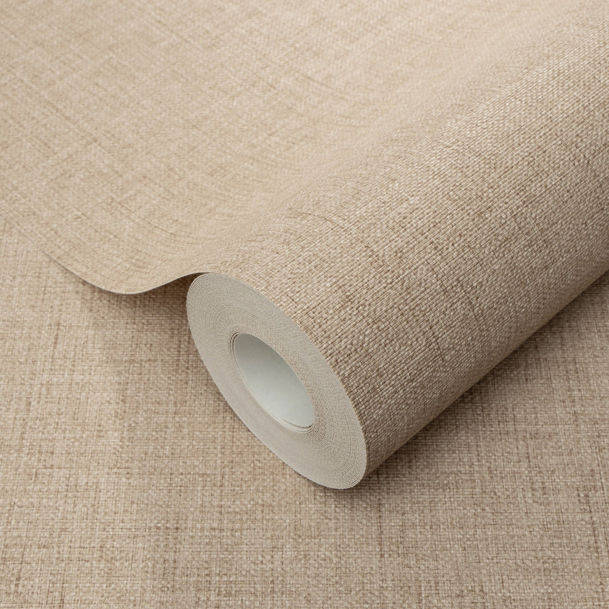Echo Jute Texture Wallpaper - Tan room view