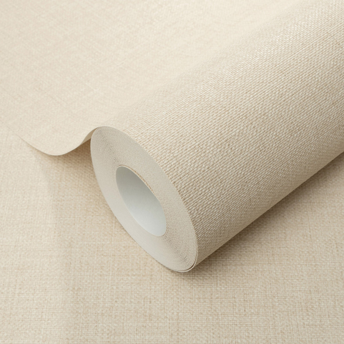 Echo Jute Texture Wallpaper - Beige room view