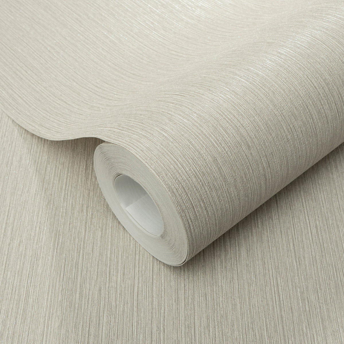 Soft Loom Stria Wallpaper - Tan room view
