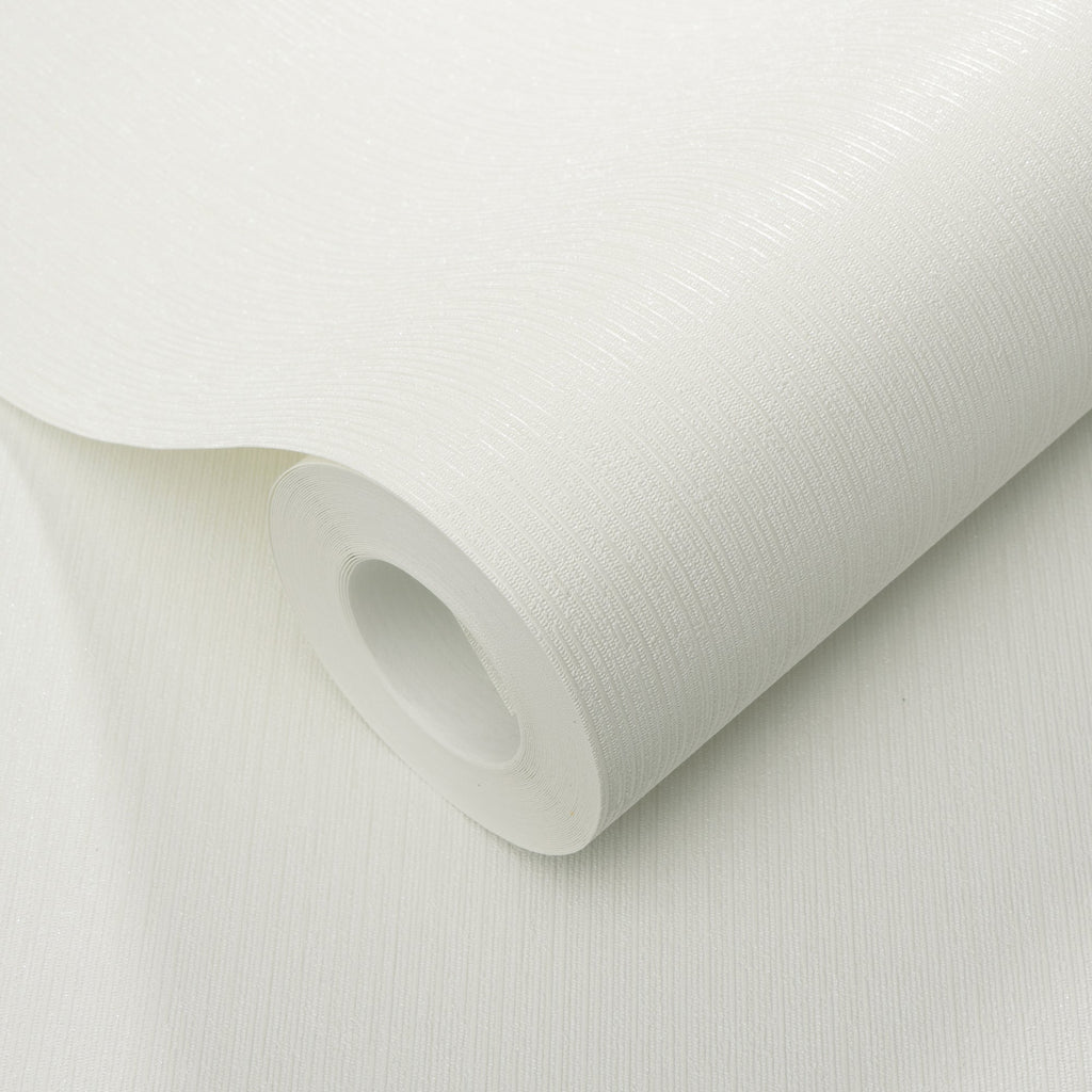 Soft Loom Stria Wallpaper - White room view