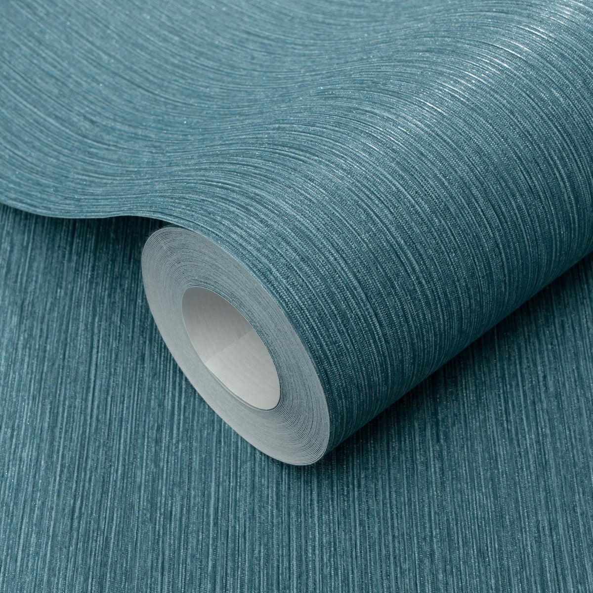 Soft Loom Stria Wallpaper - Blue room view
